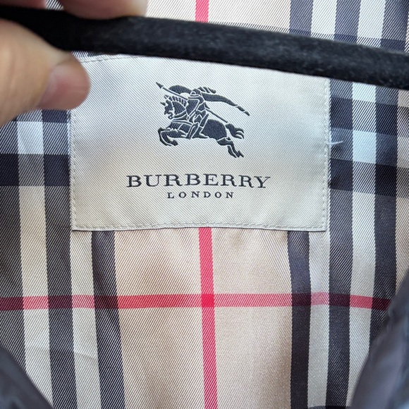 Burberry London Ladies/Men’s Nova Check Black Leather Trim Snap Buttons Jacket-L - Picture 2 of 15